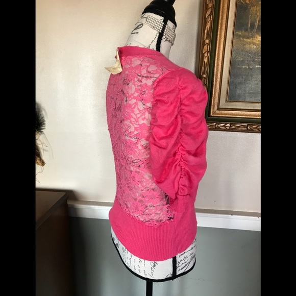 Allison Brittany NewYork Ruffle Cardigan PL New - Picture 7 of 9